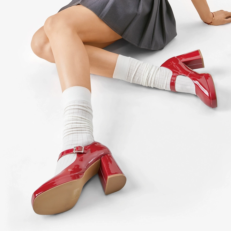 ZAPATO MARY JANE TACONES ELEGANTE CHAROL MUJER WEIDE YL83 - 3
