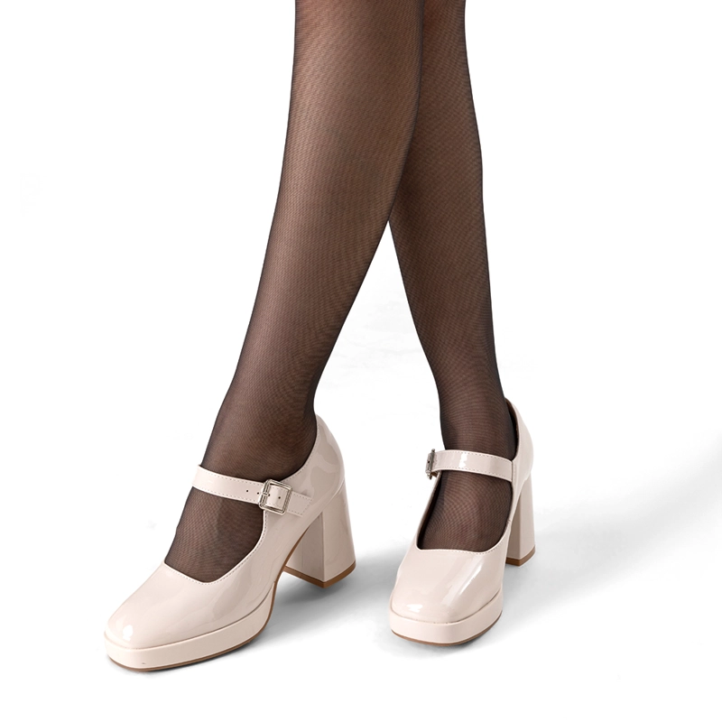 ZAPATO MARY JANE TACONES ELEGANTE CHAROL MUJER WEIDE YL83 - 3
