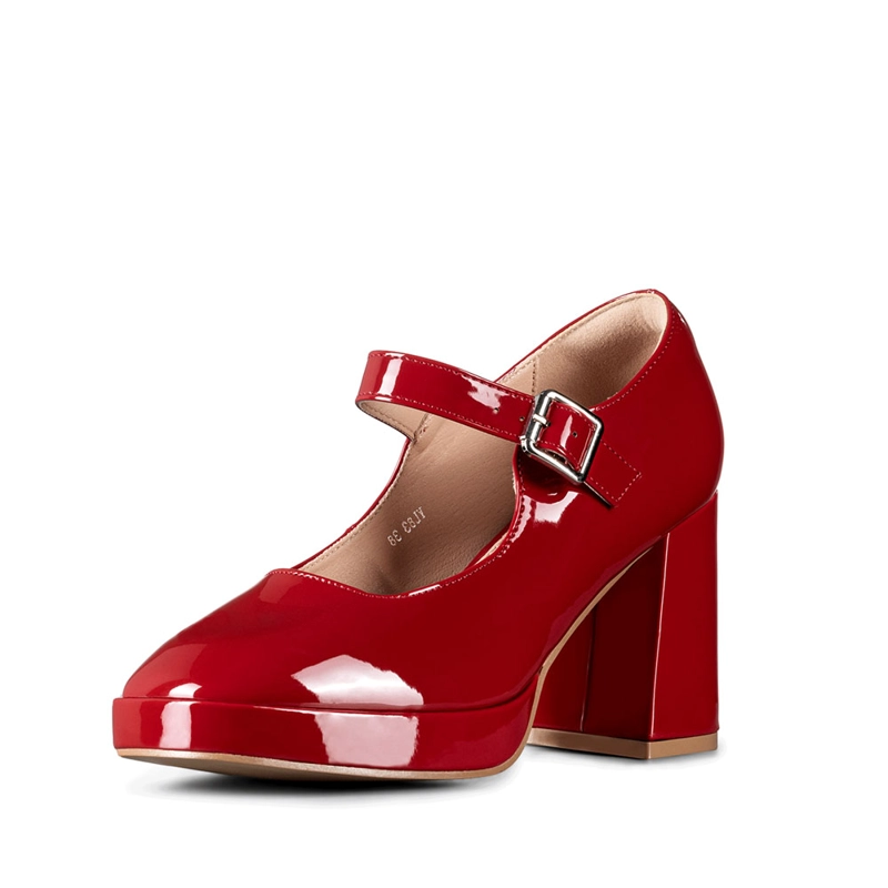 ZAPATO MARY JANE TACONES ELEGANTE CHAROL MUJER WEIDE YL83 - 7