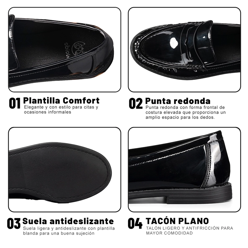 MOCASIN CASUAL MUJER CHAROL VINTAGE FORMAL WEIDE YOU502 - 9