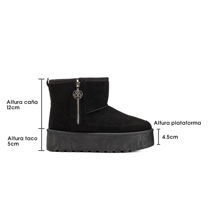 BOTIN NEGRO CASUAL MUJER WEIDE LT121 - 7