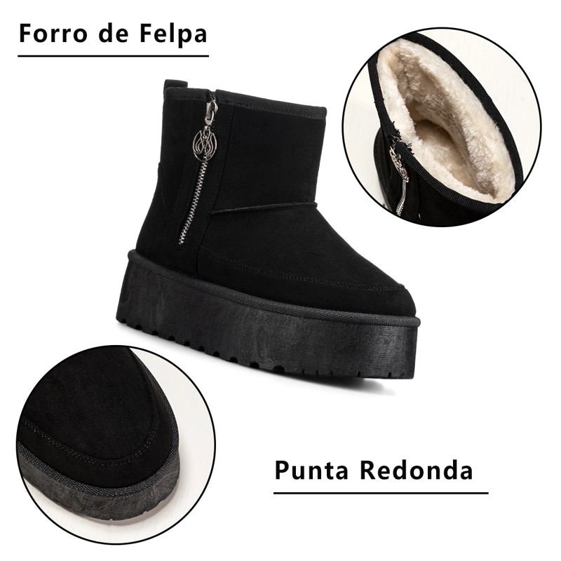 BOTIN NEGRO CASUAL MUJER WEIDE LT121 - 8