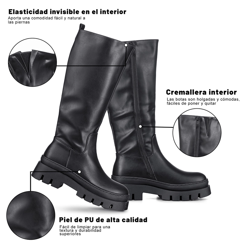 BOTAS LARGAS CASUAL PLATAFORMA VINTAGE MUJER WEIDE HX510 - 8
