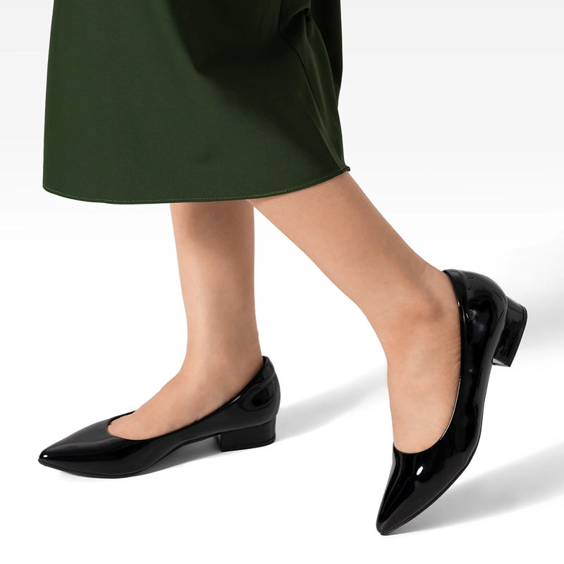 ZAPATO DE TACO PU ACHAROLADO MUJER WEIDE TFA319 - 2
