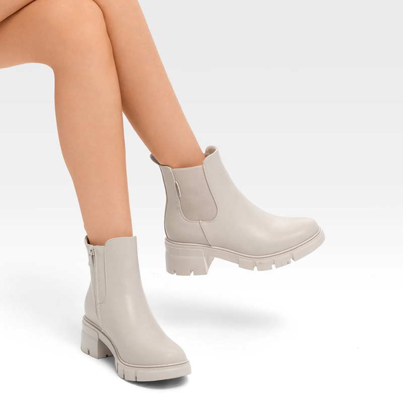 BOTIN BEIGE CASUAL MUJER WEIDE ZS31 - 2
