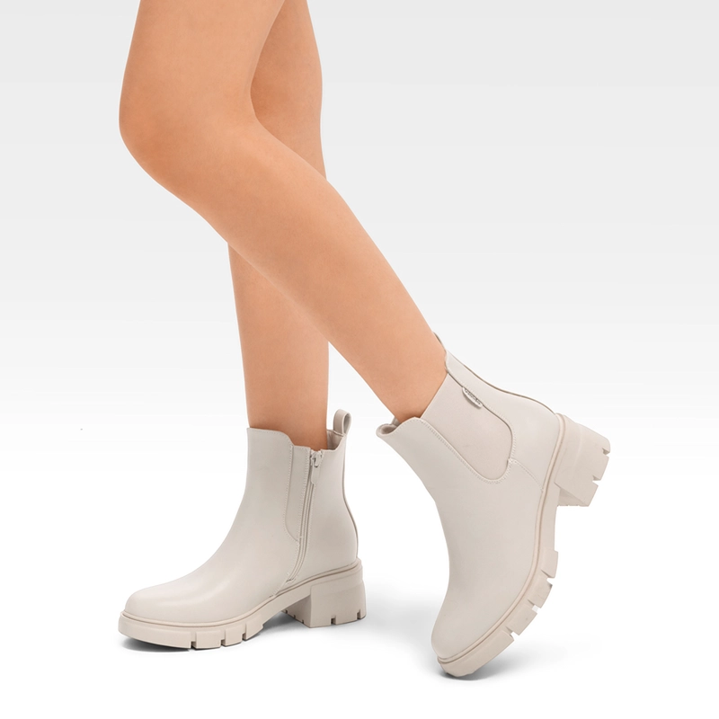 BOTIN BEIGE CASUAL MUJER WEIDE ZS31 - 3