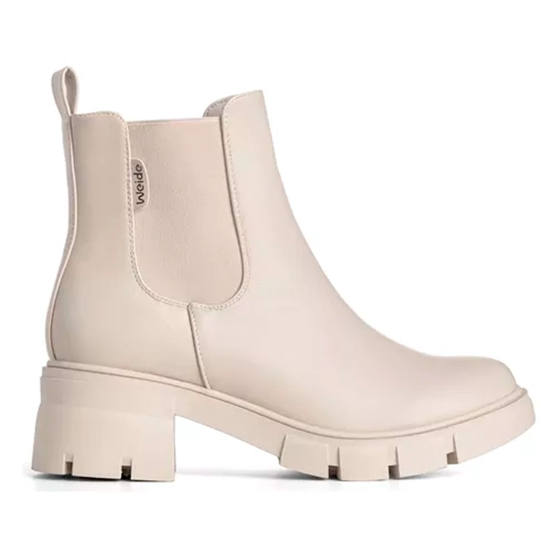 BOTIN BEIGE CASUAL MUJER WEIDE ZS31 - 4