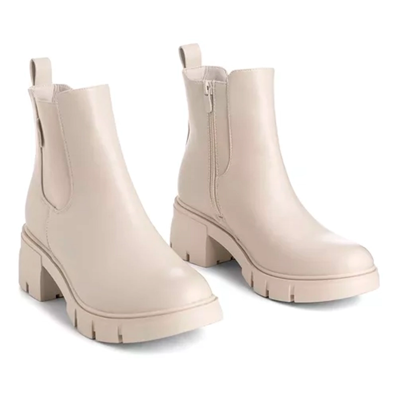 BOTIN BEIGE CASUAL MUJER WEIDE ZS31 - 5