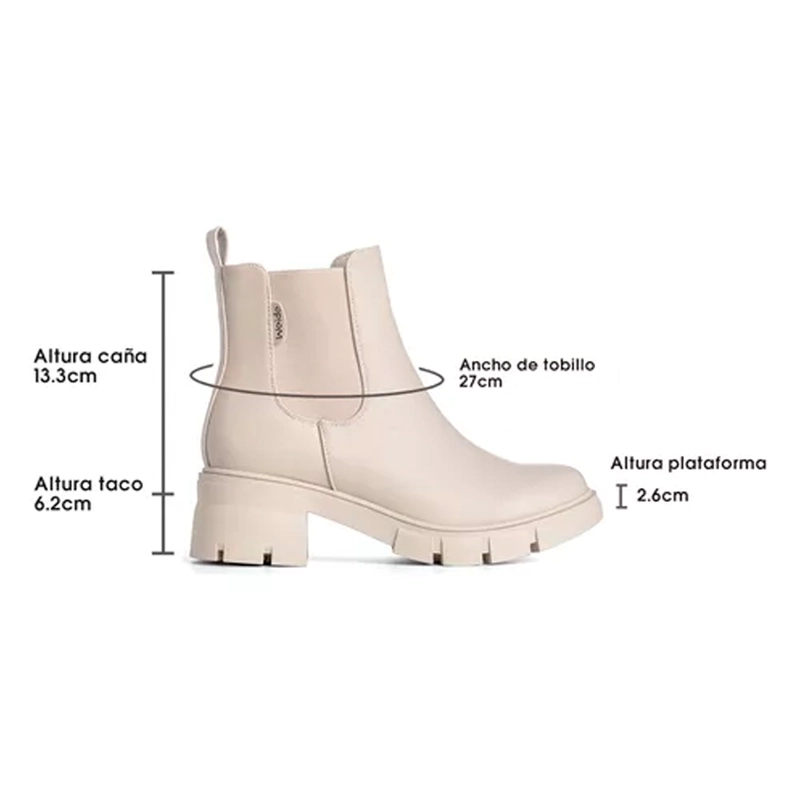 BOTIN BEIGE CASUAL MUJER WEIDE ZS31 - 7