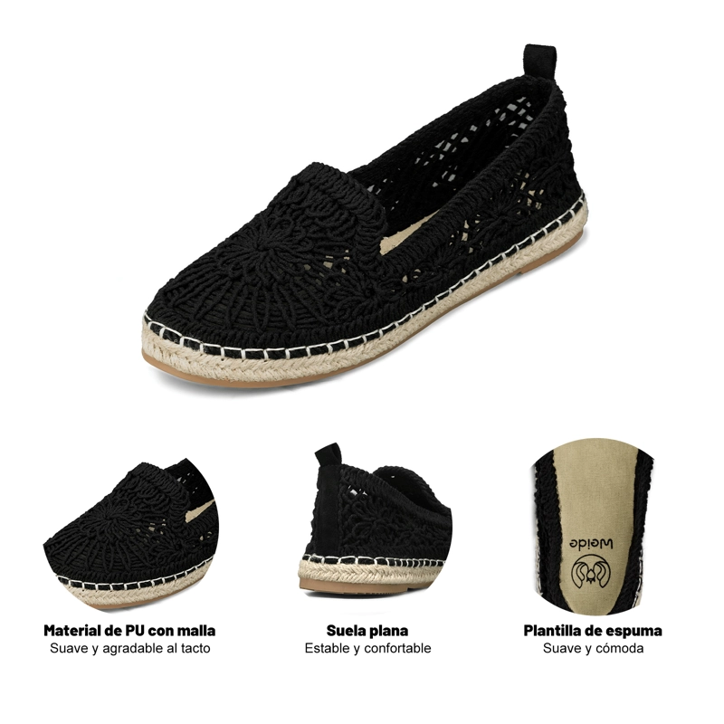 ALPARGATA CASUAL PLANA TRANSPIRABLE MUJER WEIDE QIU389 - 8