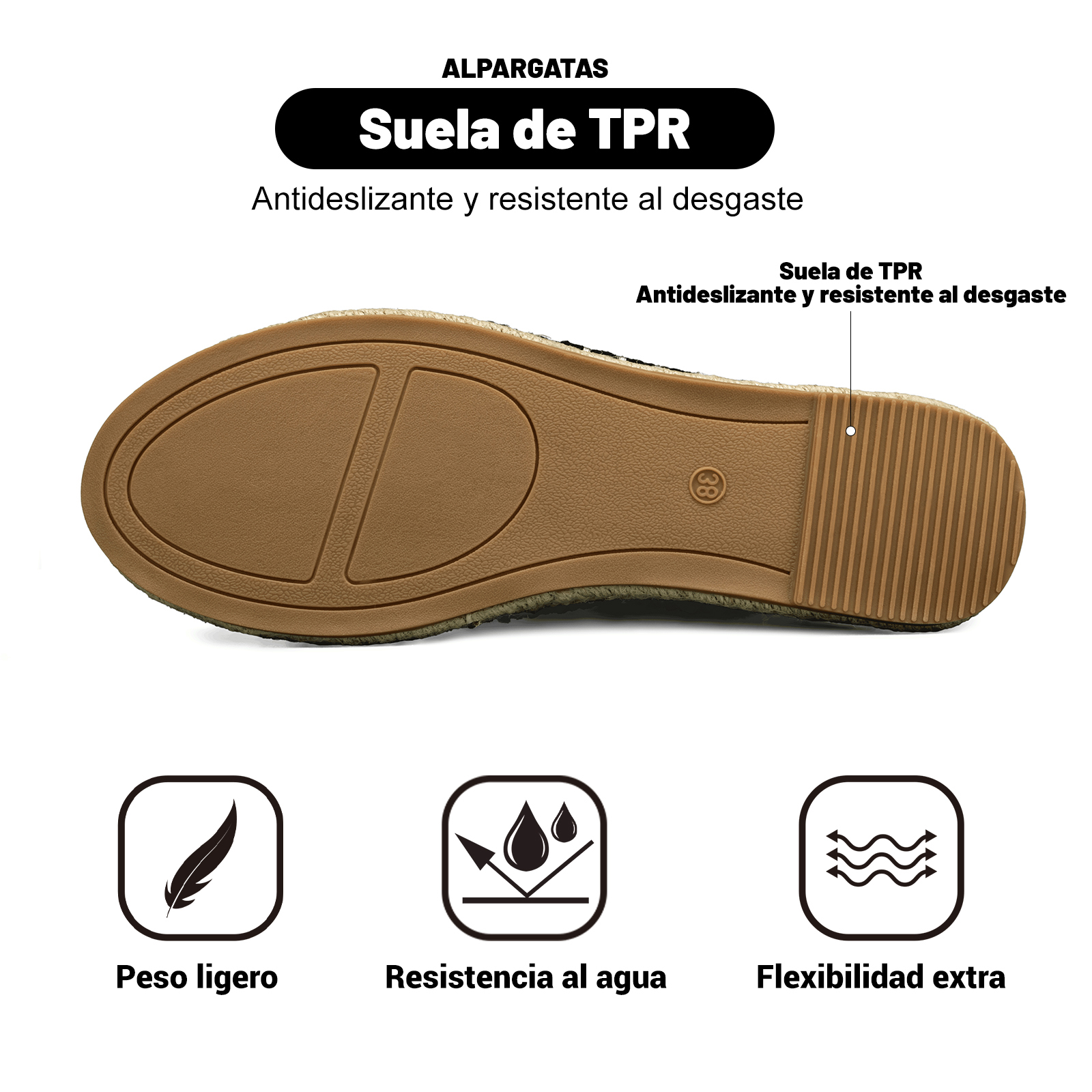 ALPARGATA CASUAL PLANA TRANSPIRABLE MUJER WEIDE QIU389 - 9