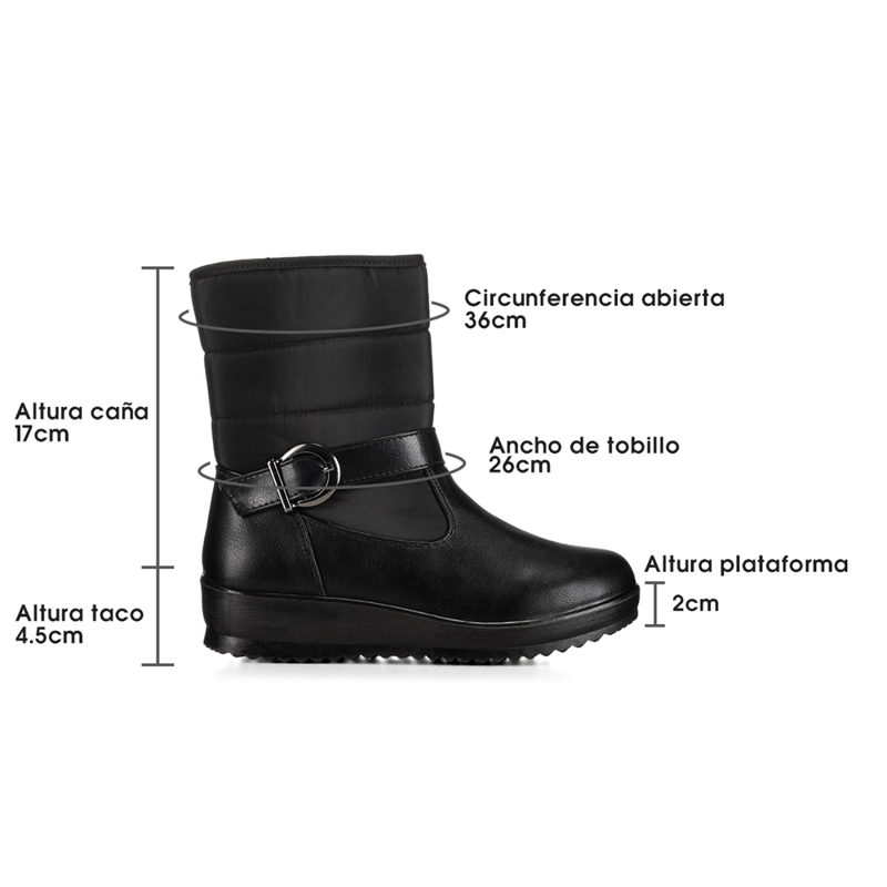 BOTIN NEGRO CASUAL MUJER WEIDE TFA190 - 7