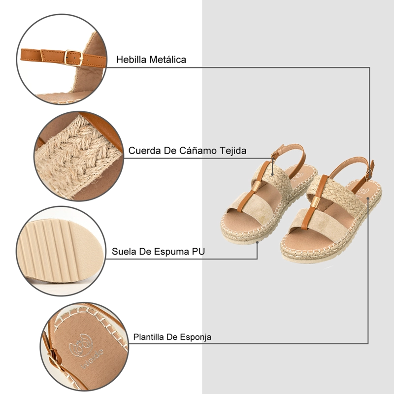 SANDALIA CASUAL DE MODA  PLANA  MUJER WEIDE QIU362 - 9