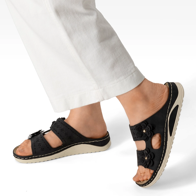 SANDALIA ESTILO CHALA CONFORT TACO CUÑA MUJER WEIDE JN723 - 2