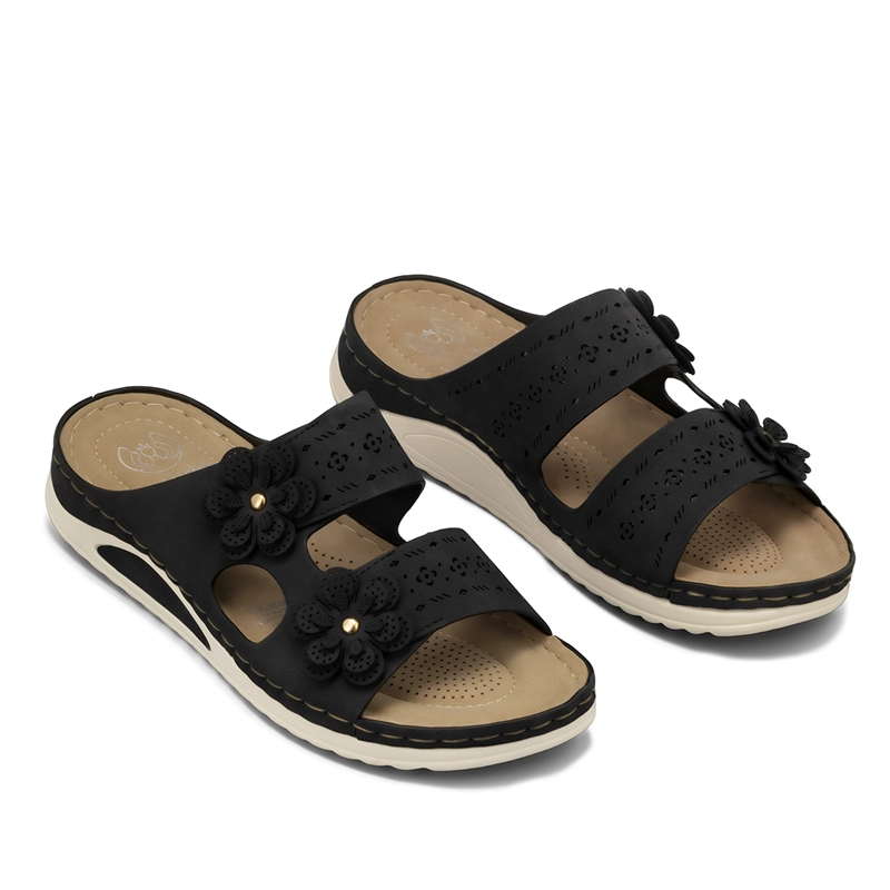 SANDALIA ESTILO CHALA CONFORT TACO CUÑA MUJER WEIDE JN723 - 6
