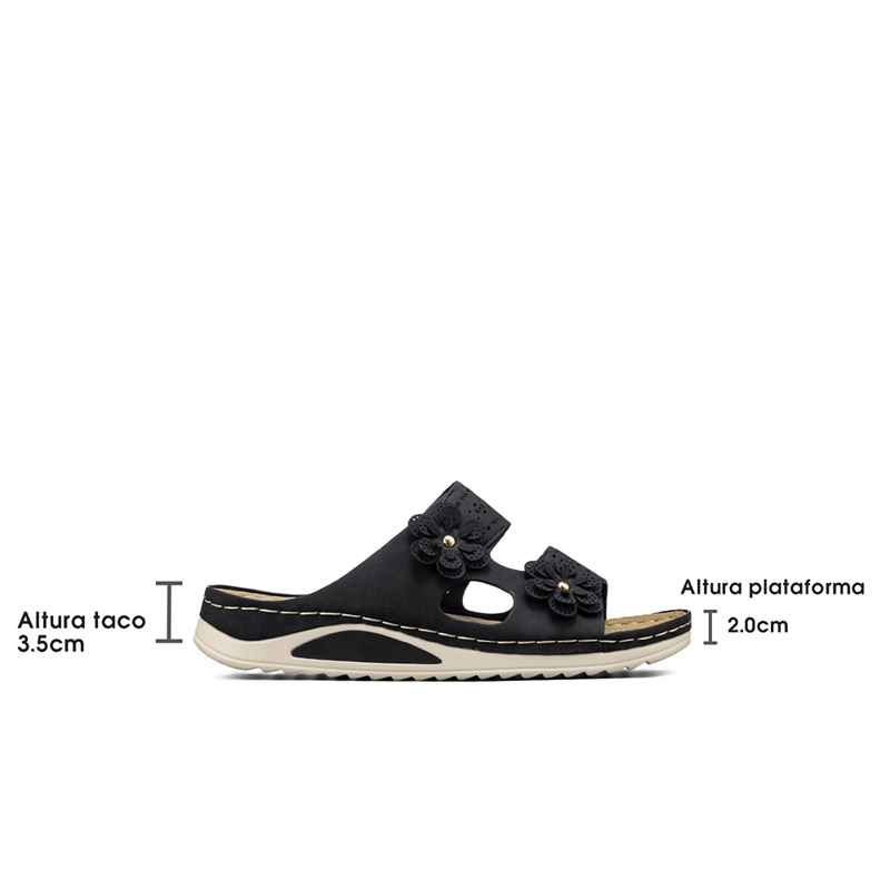 SANDALIA ESTILO CHALA CONFORT TACO CUÑA MUJER WEIDE JN723 - 8