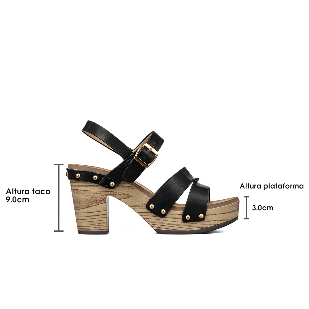 SANDALIA CASUAL TACO GRUESO VINTAGE MUJER WEIDE JS81 - 6