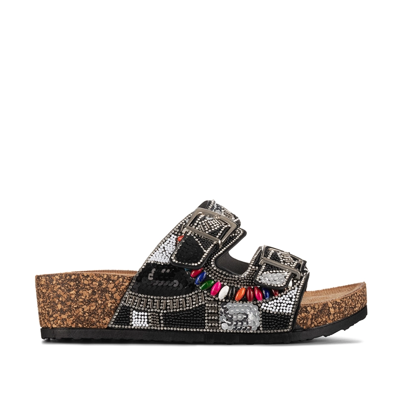 SANDALIAS CHALAS MUJER VINTAGE CONFORT PEDRERIA WEIDE GH136 - 1