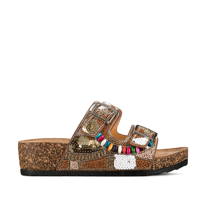 SANDALIAS CHALAS MUJER VINTAGE CONFORT PEDRERIA WEIDE GH136 - 1