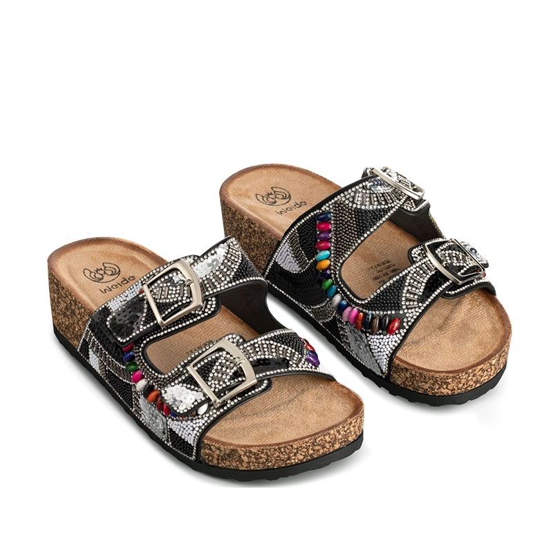 SANDALIAS CHALAS MUJER VINTAGE CONFORT PEDRERIA WEIDE GH136 - 6