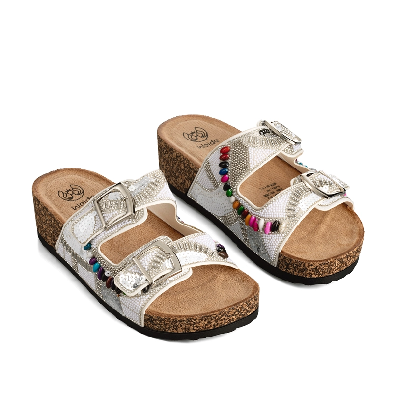 SANDALIAS CHALAS MUJER VINTAGE CONFORT PEDRERIA WEIDE GH136 - 6