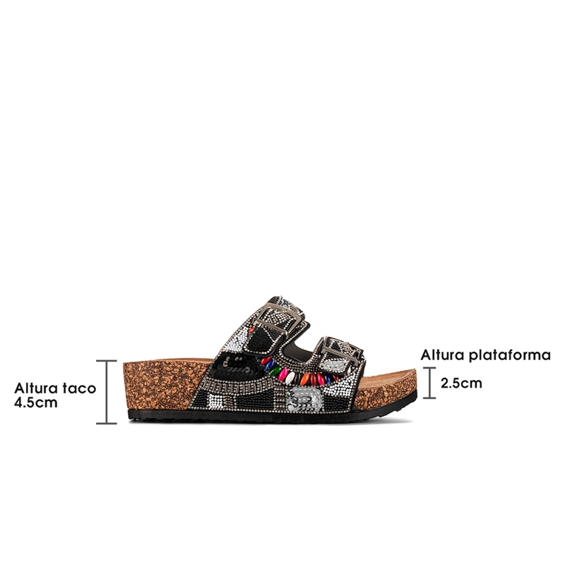 SANDALIAS CHALAS MUJER VINTAGE CONFORT PEDRERIA WEIDE GH136 - 7