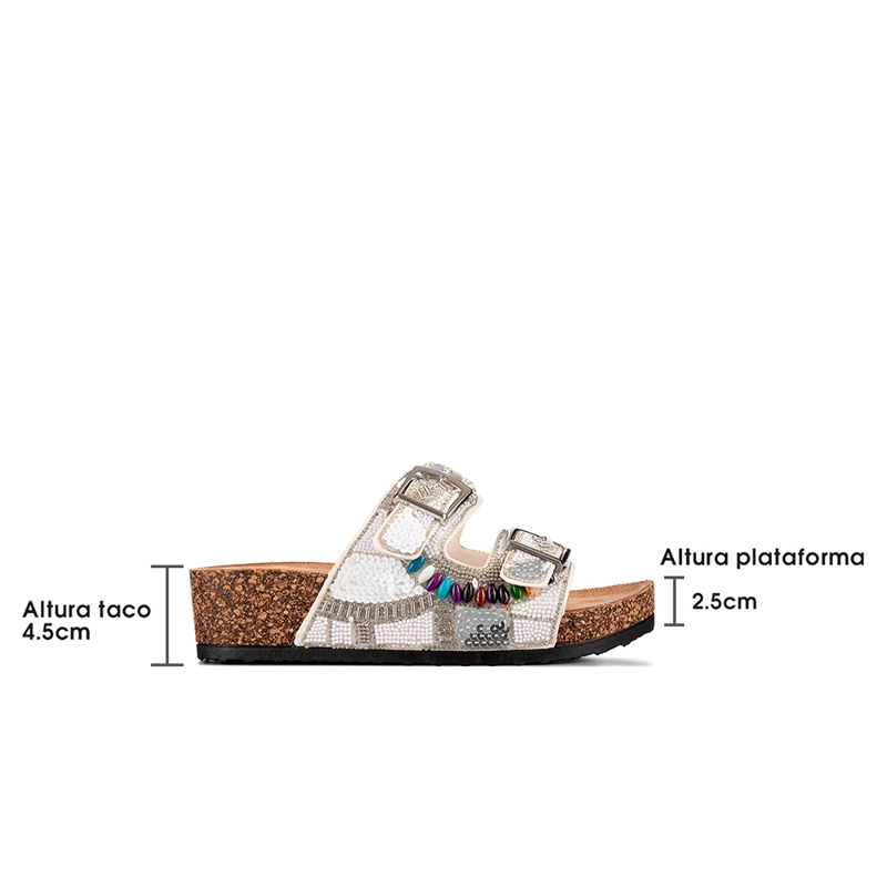 SANDALIAS CHALAS MUJER VINTAGE CONFORT PEDRERIA WEIDE GH136 - 7
