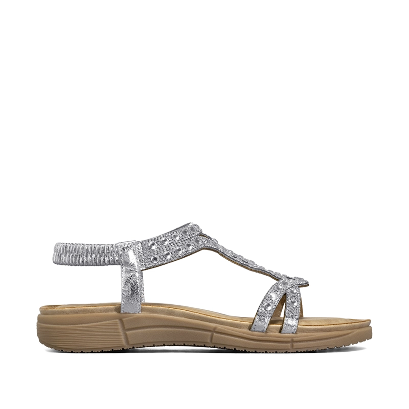 SANDALIA PLANA CASUALES PEDRERIA  MUJER WEIDE JS76 - 5