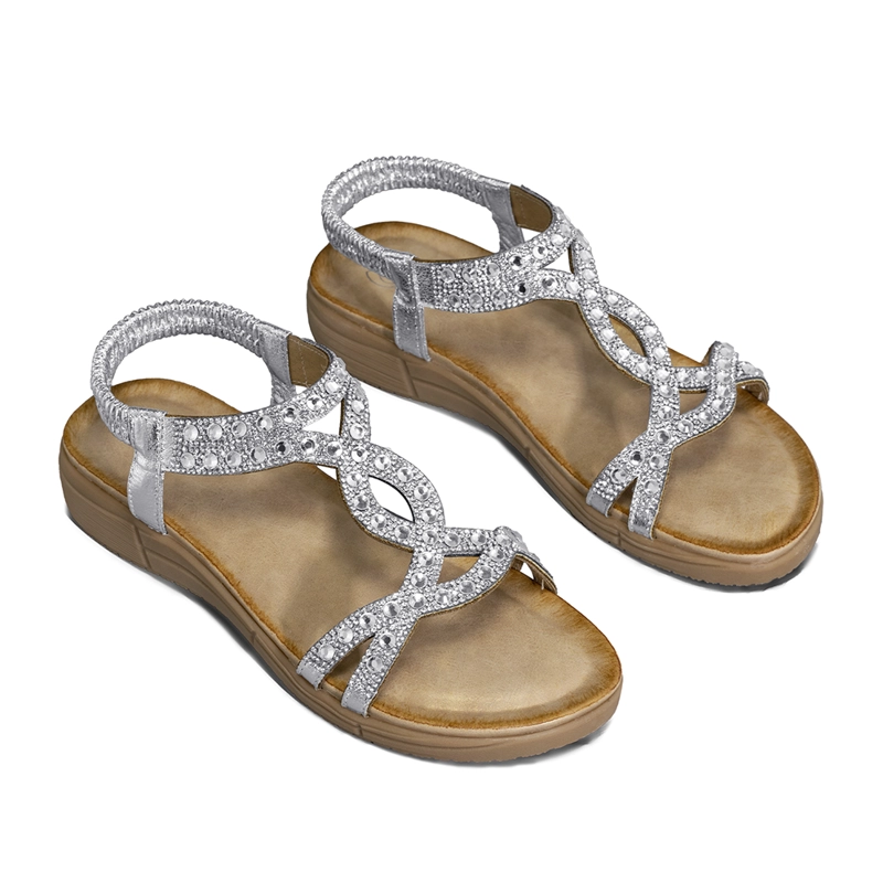 SANDALIA PLANA CASUALES PEDRERIA  MUJER WEIDE JS76 - 6