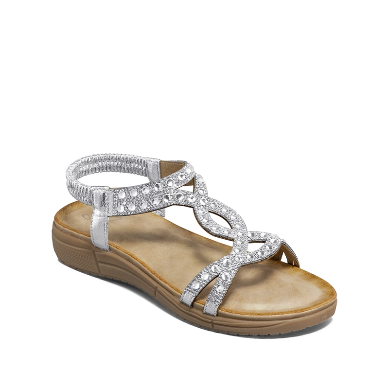 SANDALIA PLANA CASUALES PEDRERIA  MUJER WEIDE JS76 - 7