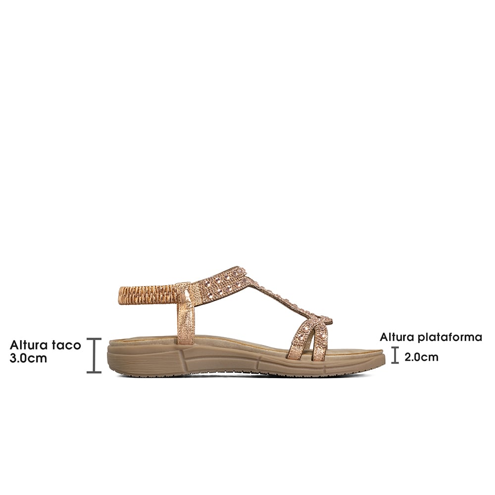 SANDALIA PLANA CASUALES PEDRERIA  MUJER WEIDE JS76 - 8