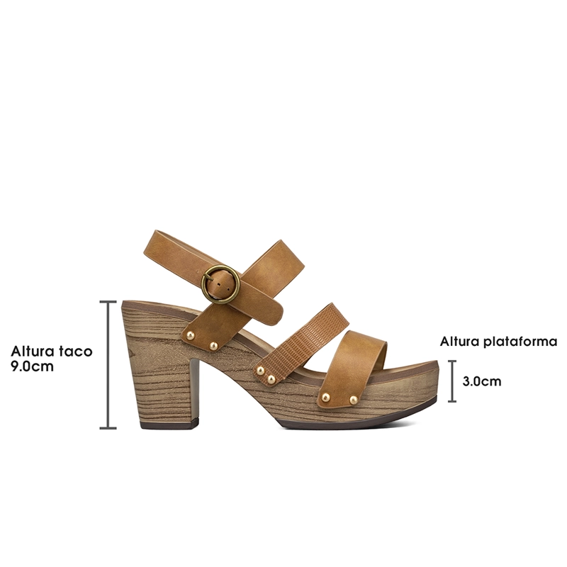 SANDALIA VINTAGE CASUAL TACO GRUESO MUJER WEIDE JS82 - 6