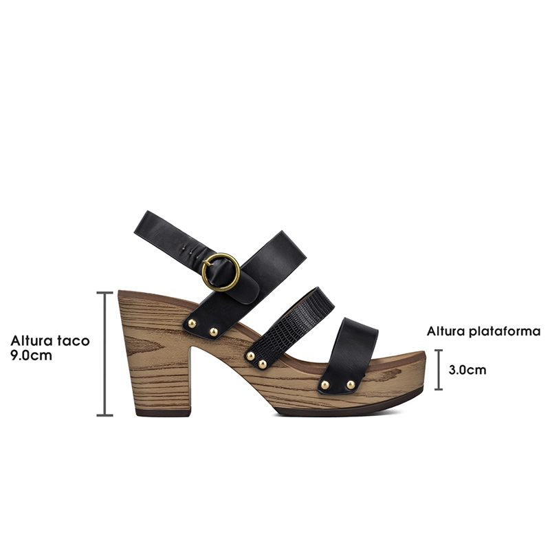 SANDALIA VINTAGE CASUAL TACO GRUESO MUJER WEIDE JS82 - 6