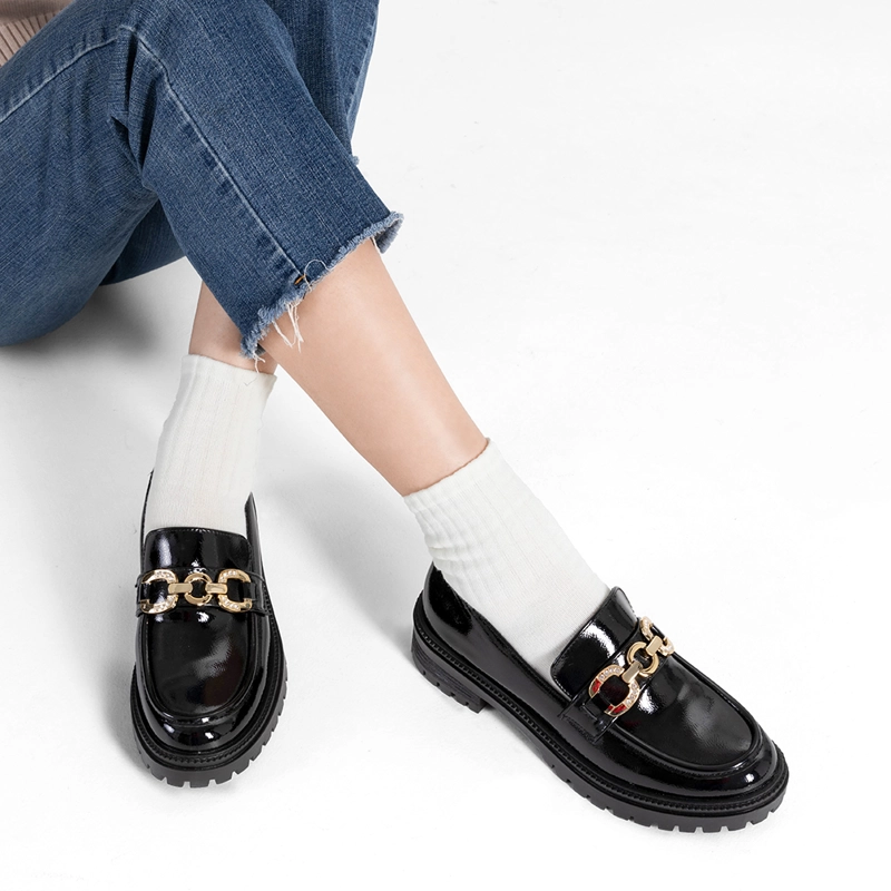 MOCASIN NEGRO FORMAL MUJER WEIDE JN20-2 - 2