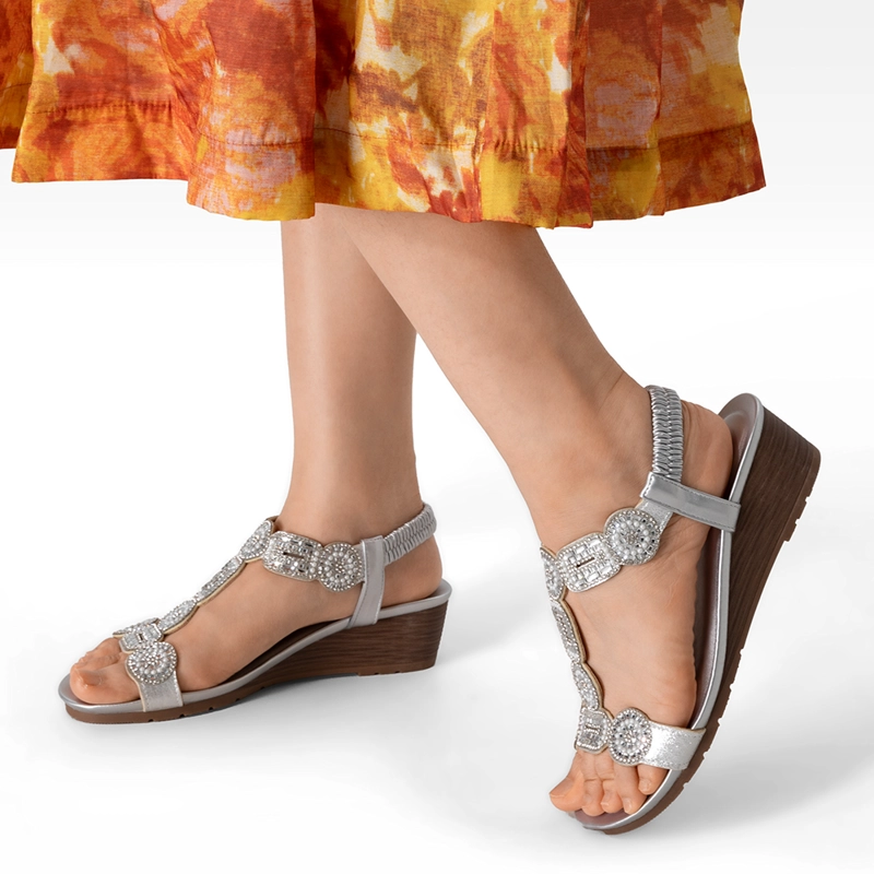 SANDALIAS PILAR PLATEADO WEIDE - 2