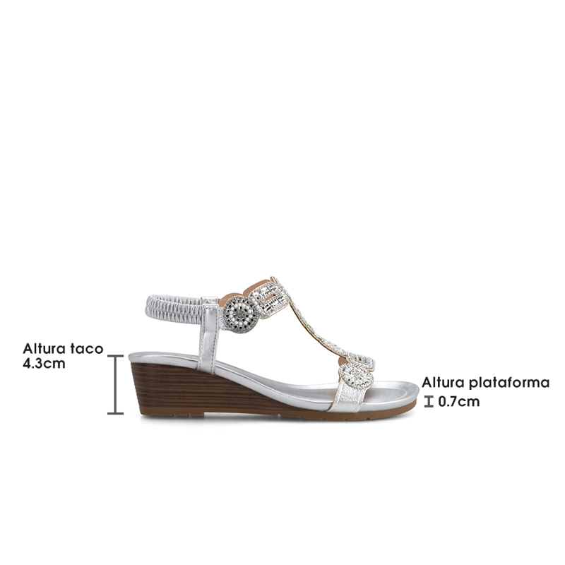 SANDALIAS PILAR PLATEADO WEIDE - 6