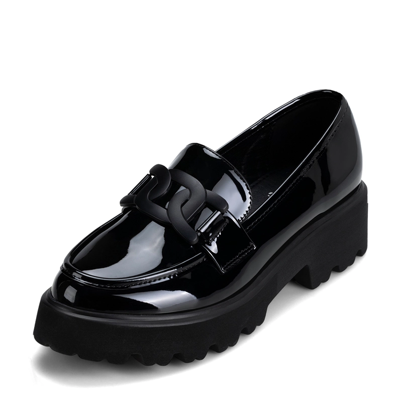 MOCASIN PU ACHAROLADO PLATAFORMA NEGRO CASUAL MUJER WEIDE QIU288 - 1
