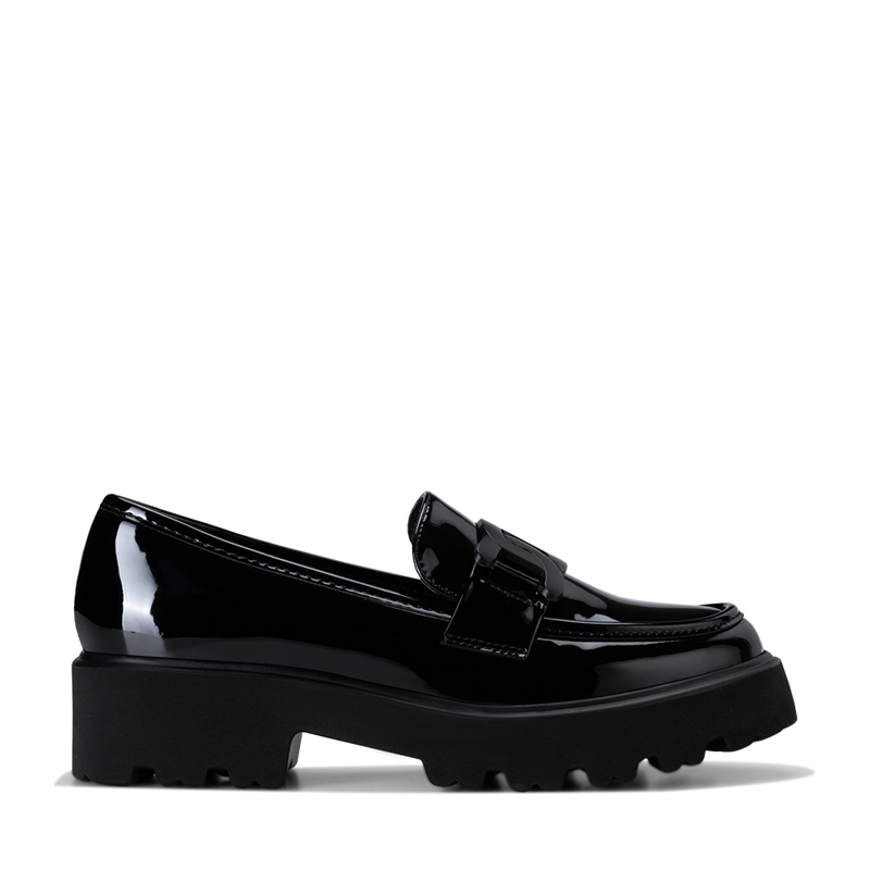 MOCASIN PU ACHAROLADO PLATAFORMA NEGRO CASUAL MUJER WEIDE QIU288 - 5