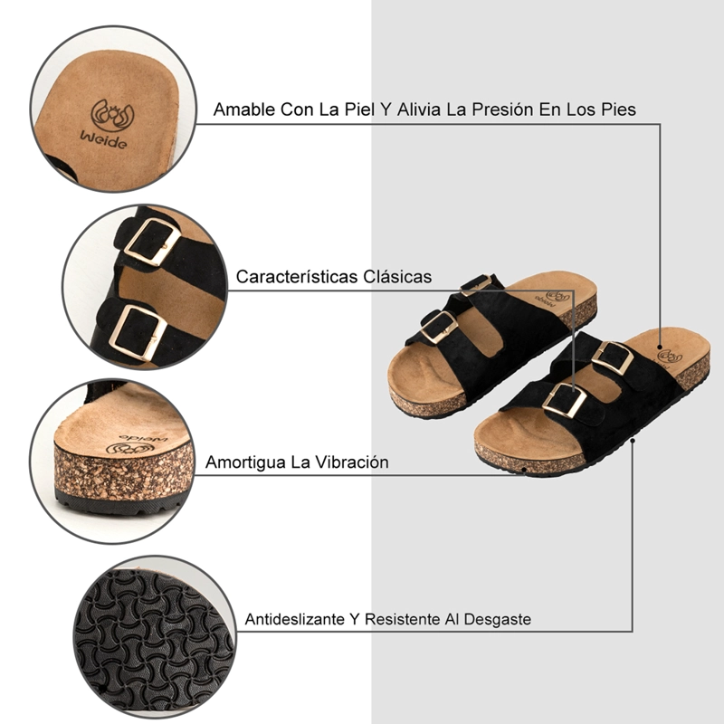 SANDALIA CHALA CASUAL MODA CONFORT HEBILLA MUJER WEIDE LT131 - 8