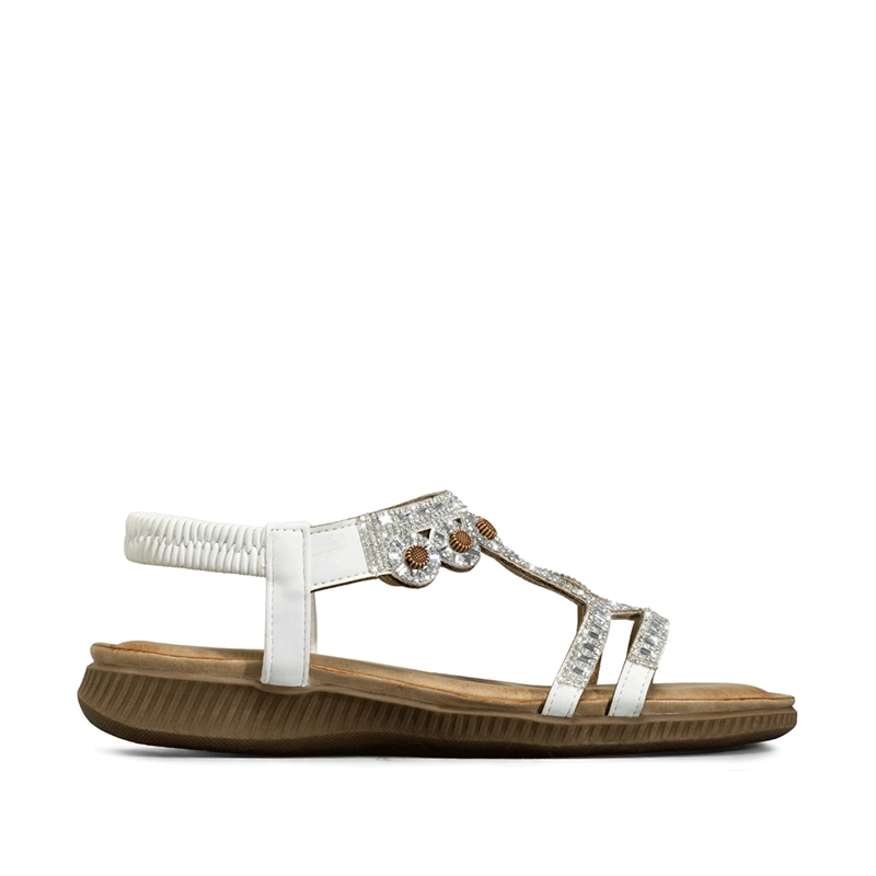 SANDALIA PLANA COMFORT PEDRERIA MUJER  WEIDE JS77 - 1