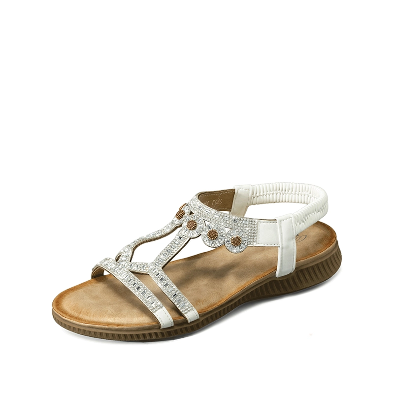 SANDALIA PLANA COMFORT PEDRERIA MUJER  WEIDE JS77 - 5