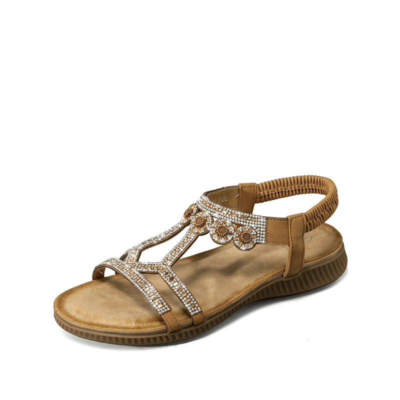 SANDALIA PLANA COMFORT PEDRERIA MUJER  WEIDE JS77 - 5