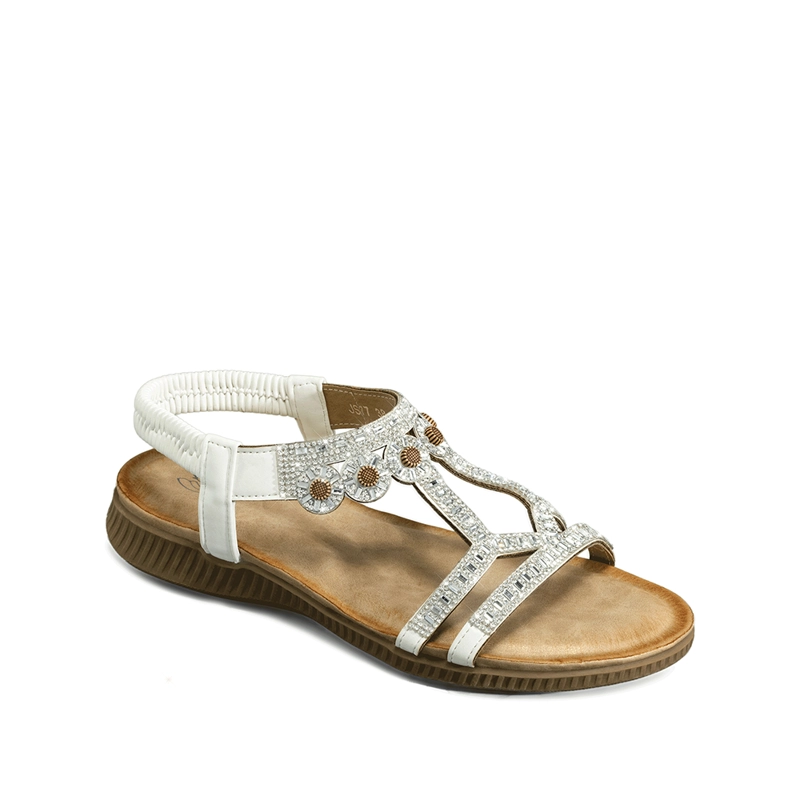 SANDALIA PLANA COMFORT PEDRERIA MUJER  WEIDE JS77 - 7