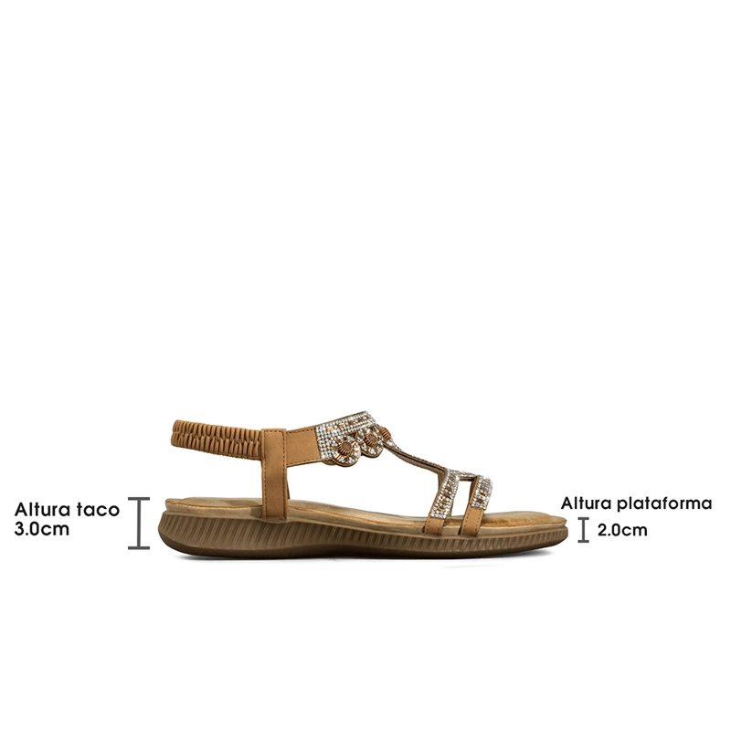 SANDALIA PLANA COMFORT PEDRERIA MUJER  WEIDE JS77 - 8