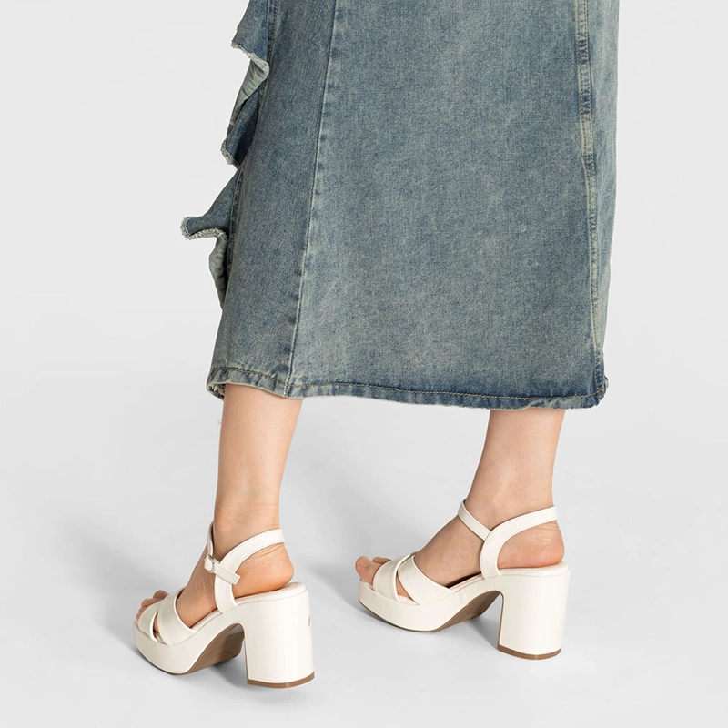 SANDALIAS CASUAL TACO ALTO MUJER FIESTA ELEGANTE WEIDE YL86 - 3
