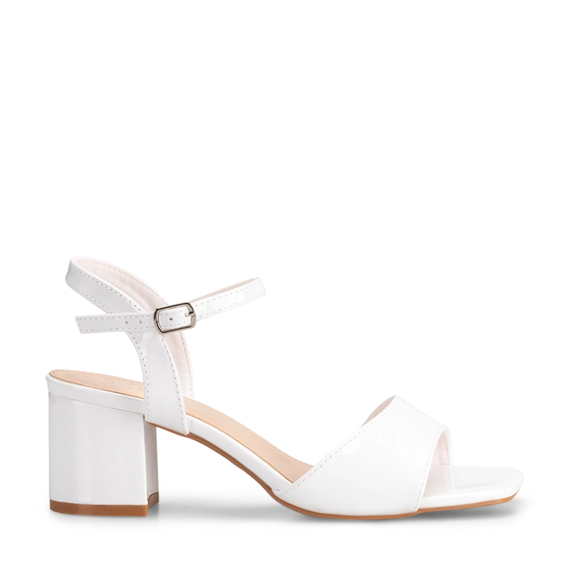 SANDALIA CASUAL TACO BLANCA MUJER WEIDE GH79 - 1