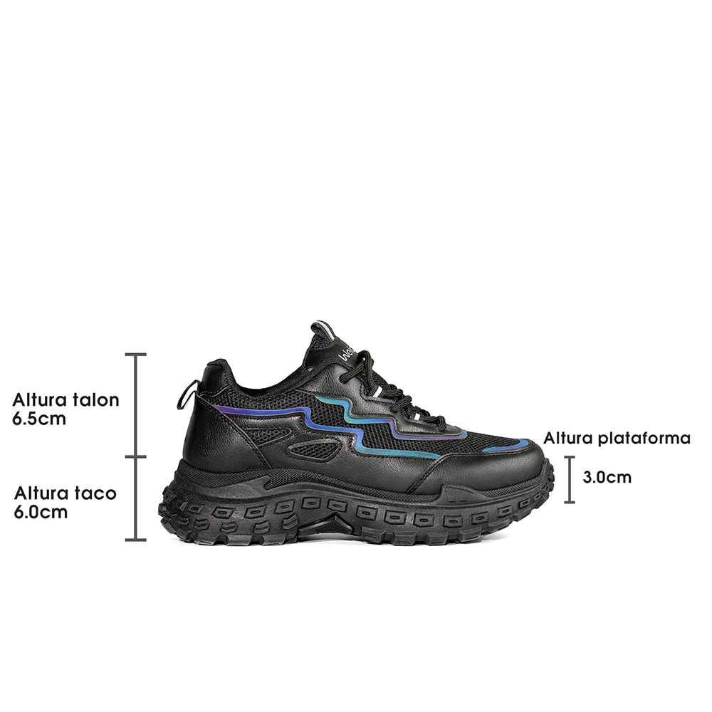 ZAPATILLAS NEGRO CASUAL MUJER WEIDE SL02 - 7