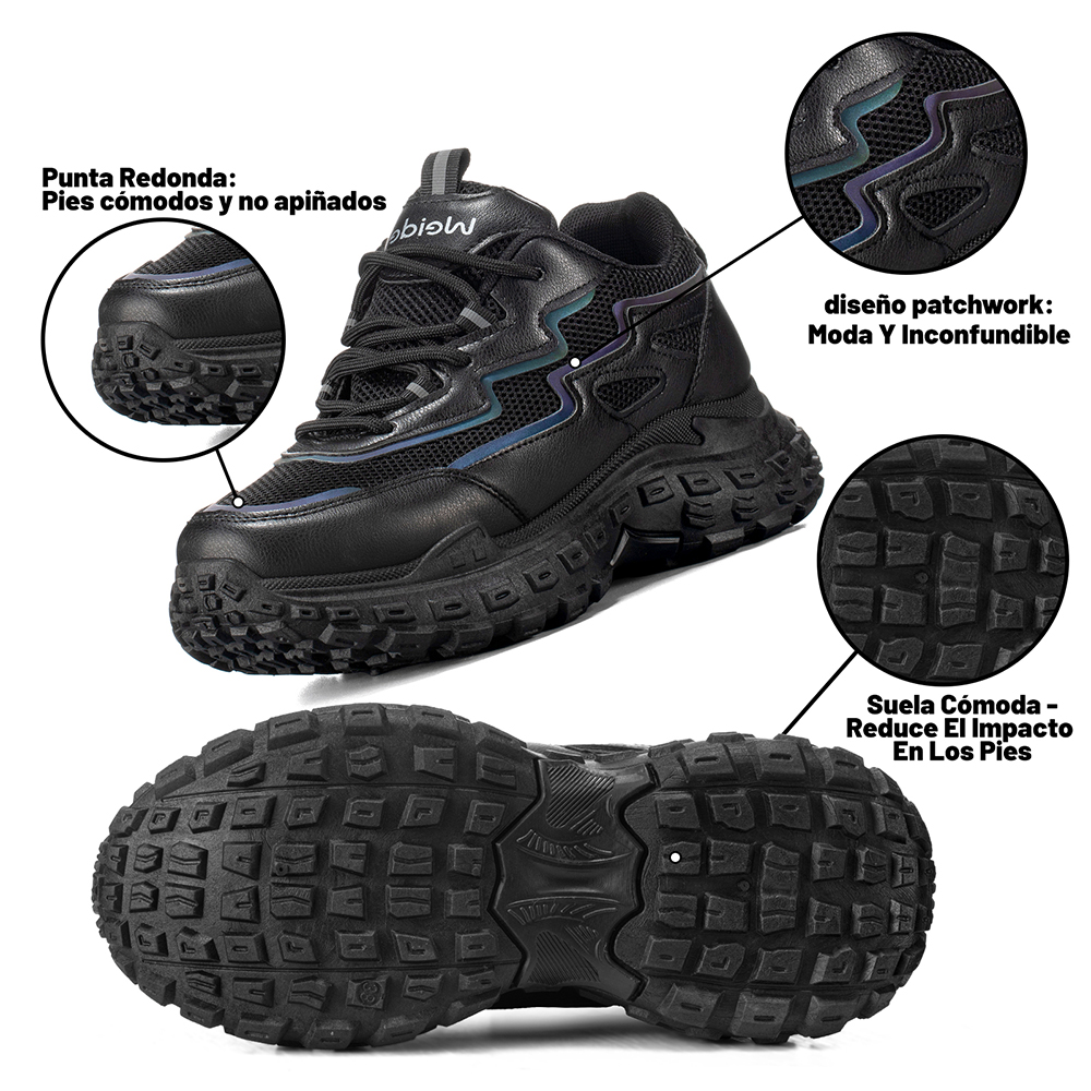 ZAPATILLAS NEGRO CASUAL MUJER WEIDE SL02 - 8