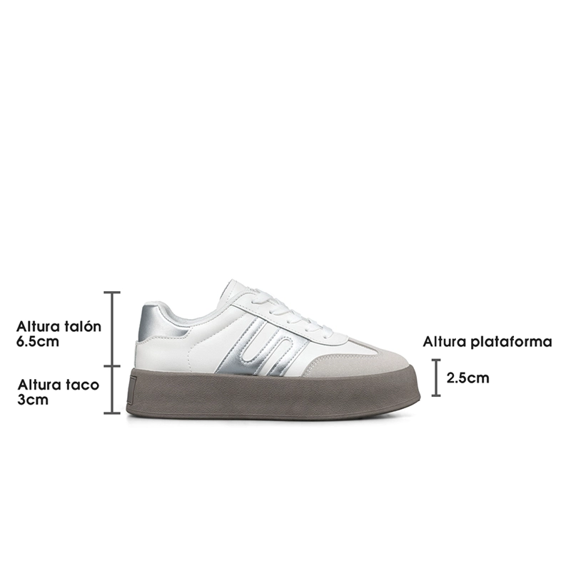 ZAPATILLA CASUAL MUJER URBANA PLATAFORMA CONFORT WEIDE LT203 - 7