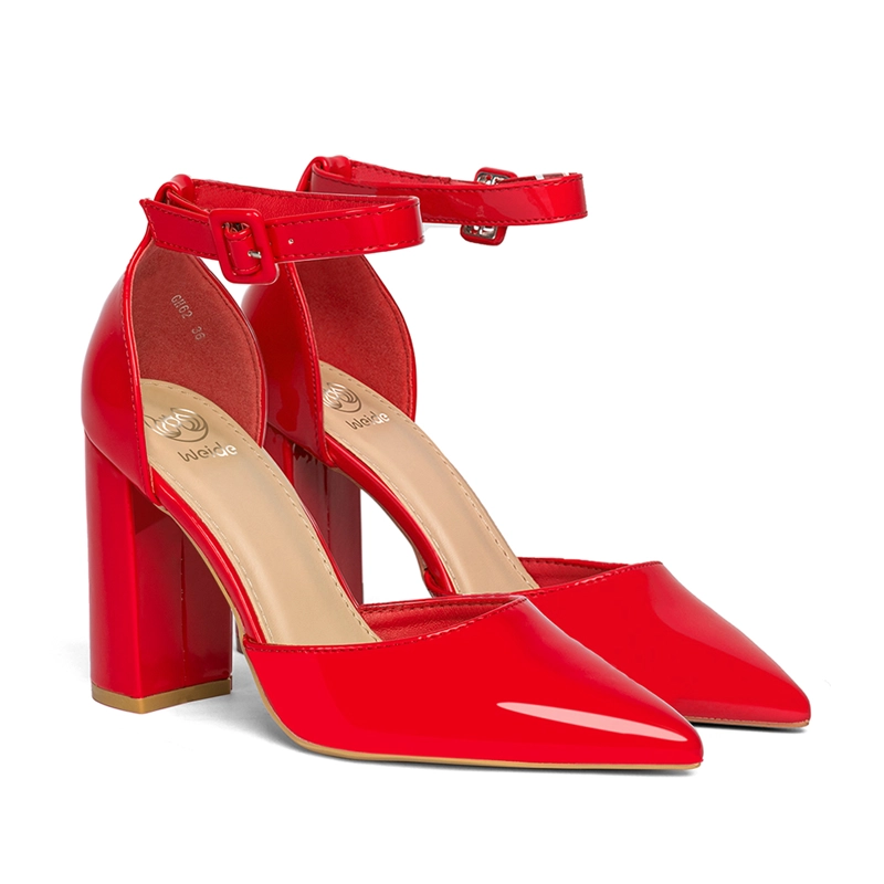 ZAPATO TACO ALTO ROJO FIESTA MUJER WEIDE GH62 - 6
